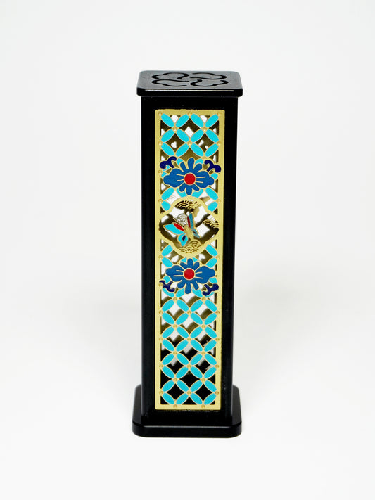 Enameled Vertical Stick Incense Holder | Butterfly Dream Chinese Incense Burner with Handcrafted Cloisonné Art & Fengshui Symbolism