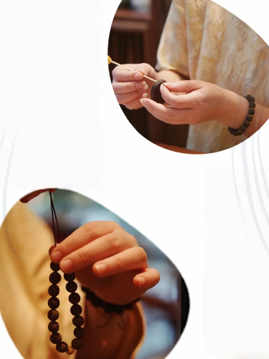 Zhushishun Wushi Token (Token of Smooth Blessings) - Tiannian Fragrance, 12 TCM Herbs Feng Shui Amulet for Wellness & Luck