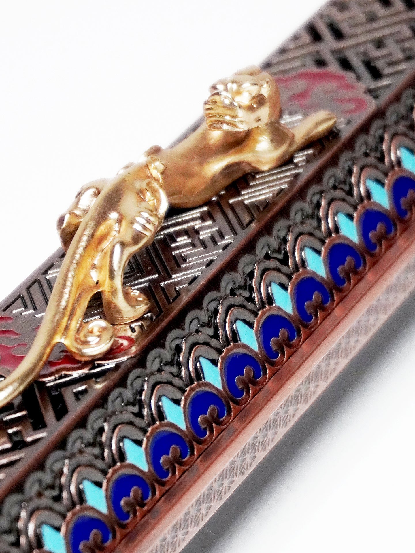 Wanshou Chi Dragon Reclining Incense Burner | Chinese Fengshui Cloisonné Incense Holder with Auspicious Dragon Symbolism