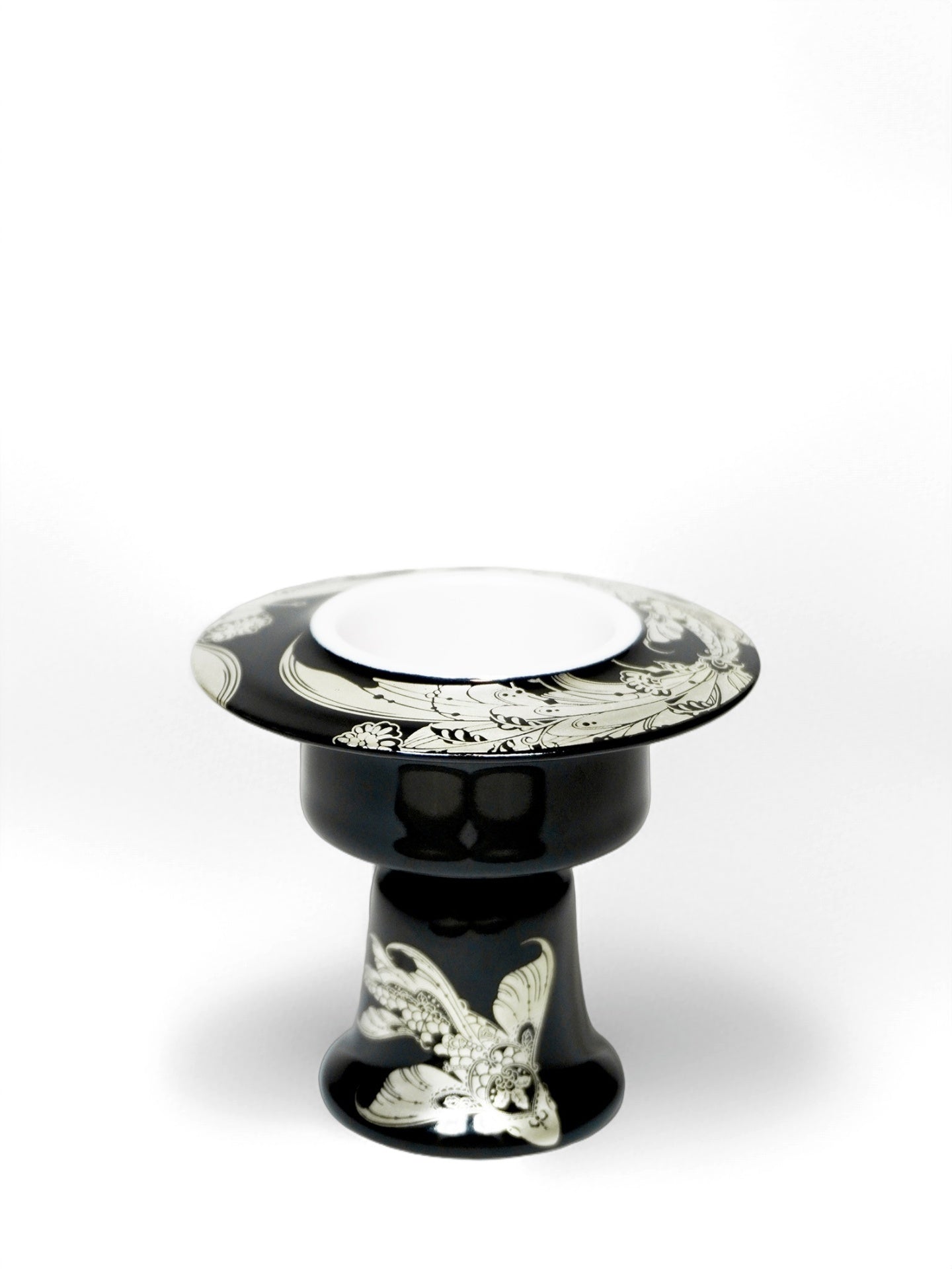Jet Black Silver-Inlaid Xuanying Fish Incense Holder | Chinese Fengshui Ceramic Censer with Hand-Painted Artistry | Auspicious Fish for Prosperity & Harmony
