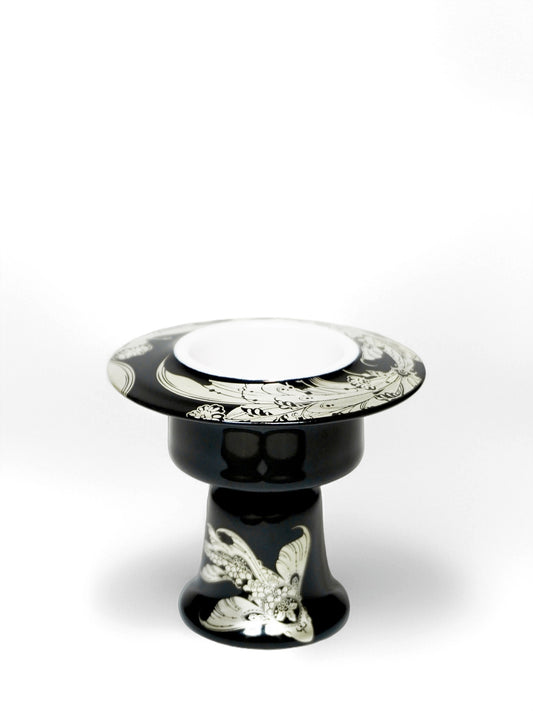 Jet Black Silver-Inlaid Xuanying Fish Incense Holder | Chinese Fengshui Ceramic Censer with Hand-Painted Artistry | Auspicious Fish for Prosperity & Harmony