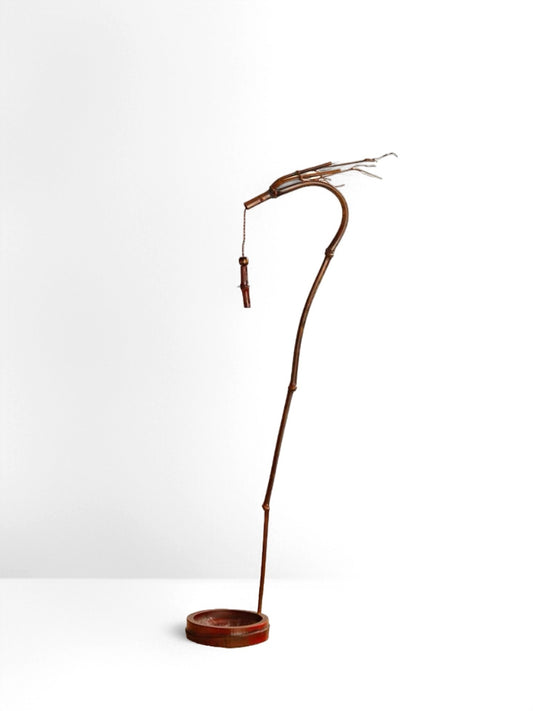 Moso Bamboo Lacquer Dragon Incense Holder - 'Dragon Shadow Among Bamboo' | Chinese Zen Dragon-Shaped Incense Stand with Oriental Mystical Power  - For Stick Incense
