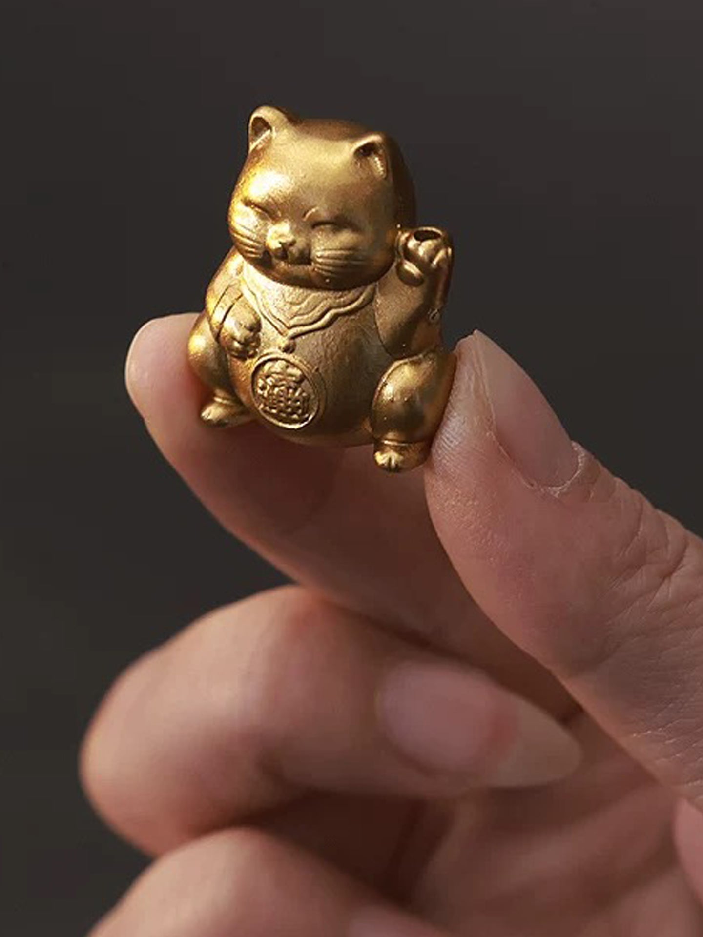 Wealth-Attracting Fortune Cat Incense Holder | Chinese Fengshui Brass & Lacquer Censer for Prosperity & Good Luck